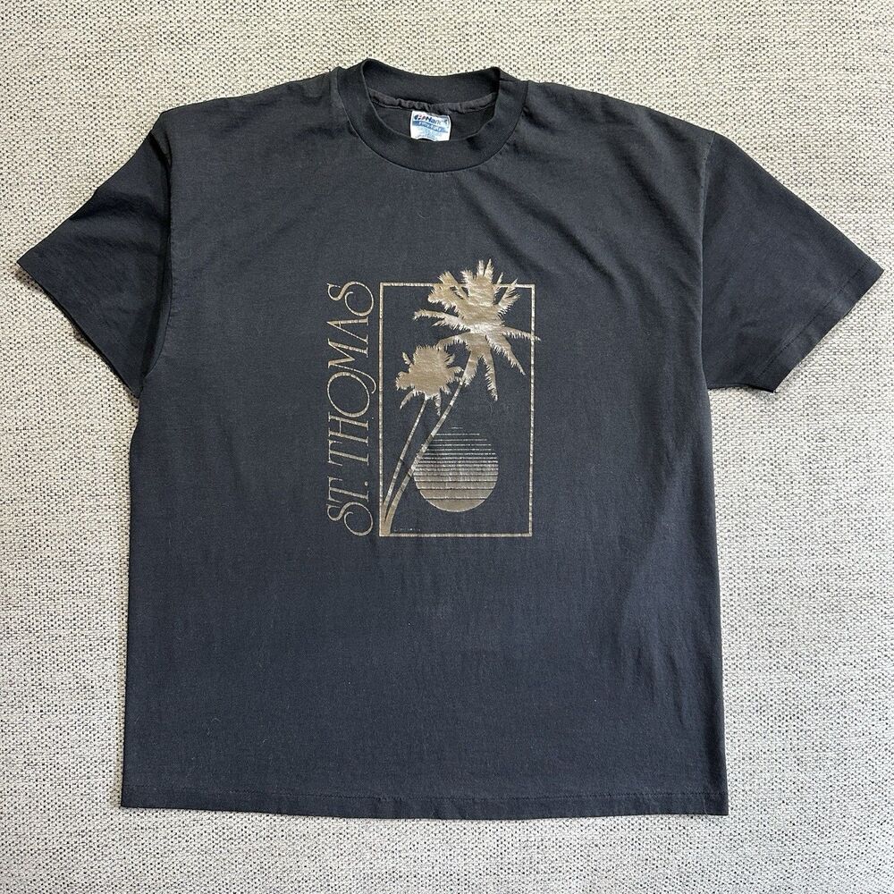 Vintage 90s Single Stitch Destination Nature St Thomas T Shirt L